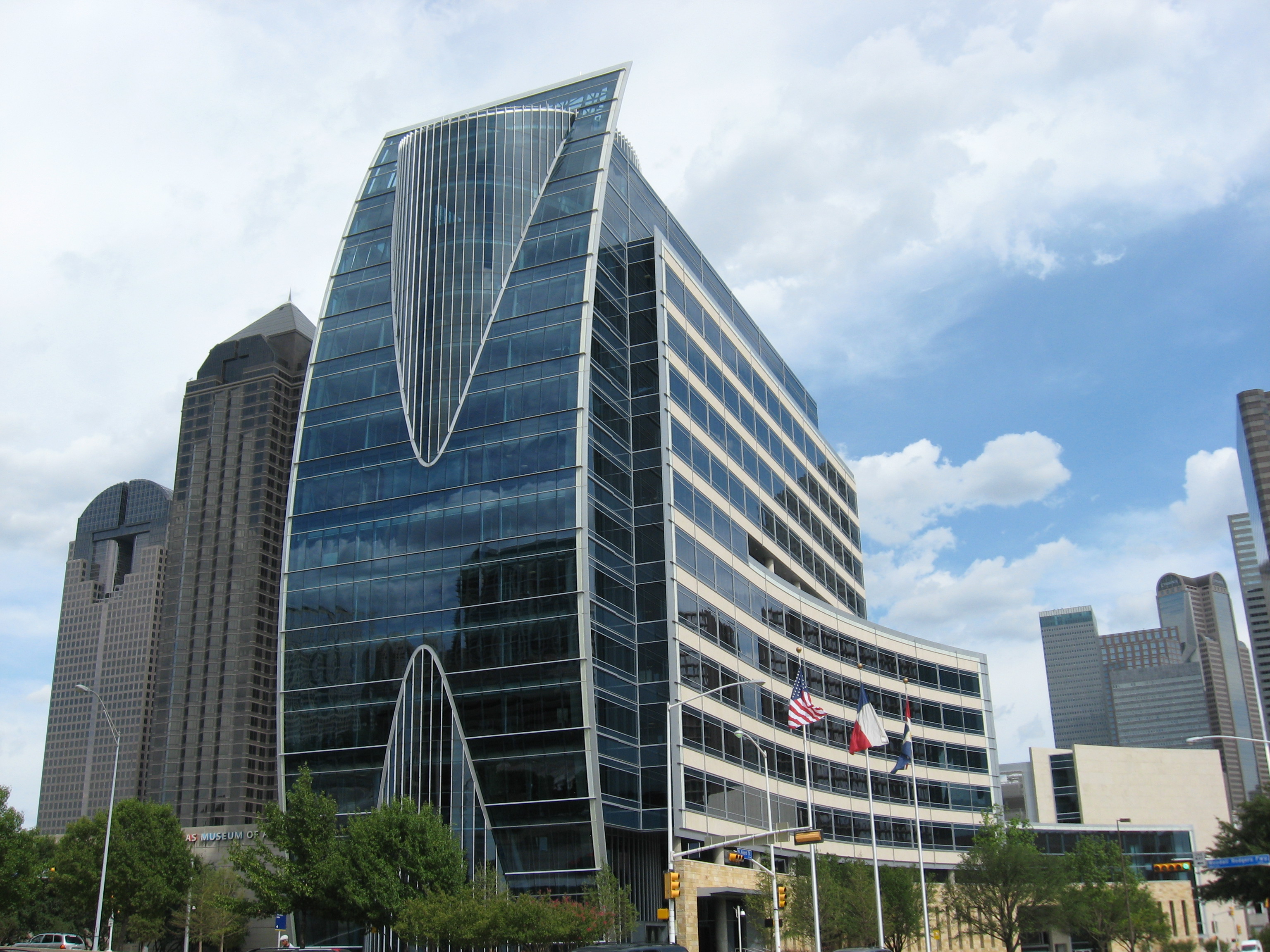 The new Hunt Oil Tower in Downtown Dallas.